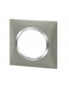 PLAQUE 1 POSTE STYLE INOX BROSSE DOOXIE LEGRAND 600871