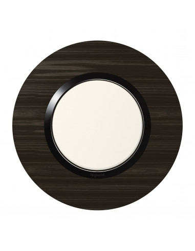 PLAQUE DECO 1 POSTE STYLE BOIS EBENE DOOXIE LEGRAND 600979