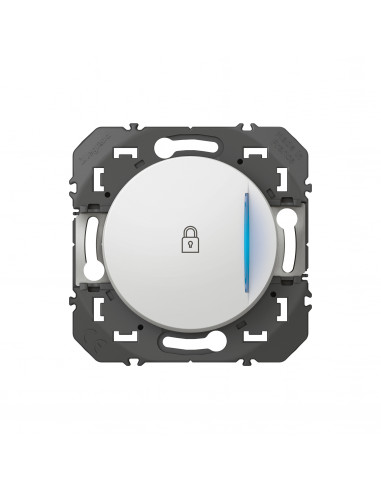 BOUTON POUSSOIR AVEC MARQUAGE CADENAS BLANC DOOXIE LEGRAND 600017