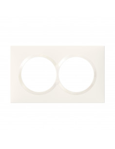 Plaque carrée spéciale dooxie 2 postes avec entraxe 57mm finition blanc DOOXIE LEGRAND 600807