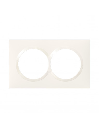 Plaque carrée spéciale dooxie 2 postes avec entraxe 57mm finition blanc DOOXIE LEGRAND 600807