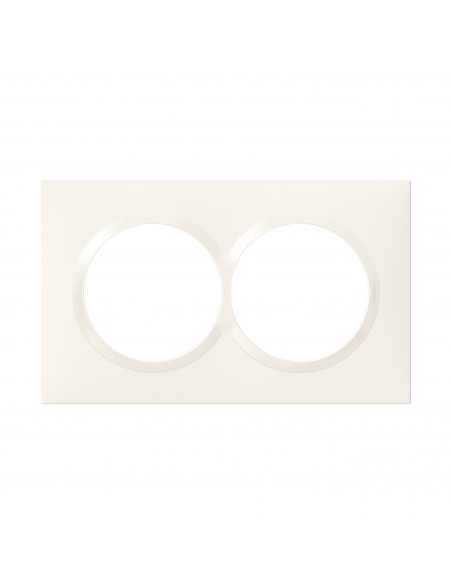 Plaque carrée spéciale dooxie 2 postes avec entraxe 57mm finition blanc DOOXIE LEGRAND 600807
