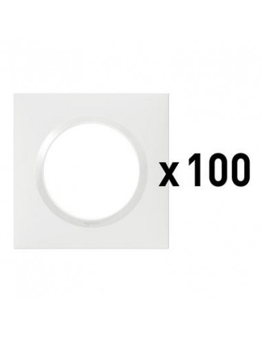 LOT DE 100 PLAQUES 1 POSTE BLANC DOOXIE LEGRAND 600941