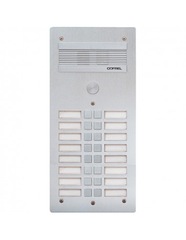 Platine de rue Série 300 audio façade Alu 4 mm 16 appels BTICINO 308316