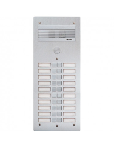 Platine de rue Série 300 audio façade Alu 4 mm 20 appels BTICINO 308320