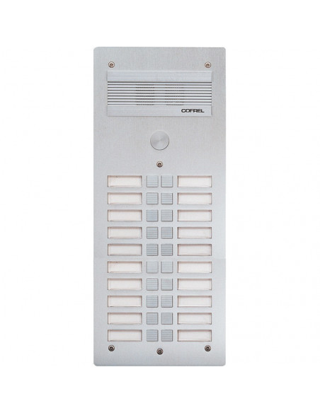 Platine de rue Série 300 audio façade Alu 4 mm 20 appels BTICINO 308320