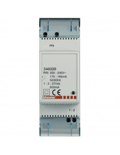 Alimentation supplémentaire MyHOME BUS 220 240 V~ 27 V 600 mA BTICINO 346020 2