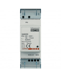 Alimentation compacte avec adaptateur vidéo intégré MyHOME BUS 2 modules BTICINO 346030 2