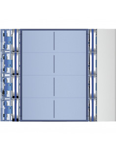 Façade Sfera New pour module électronique audio 8 appels/2 rangées Allmetal BTICINO 352181 2