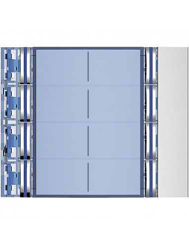 Façade Sfera New pour module électronique audio 8 appels/2 rangées Allmetal BTICINO 352181