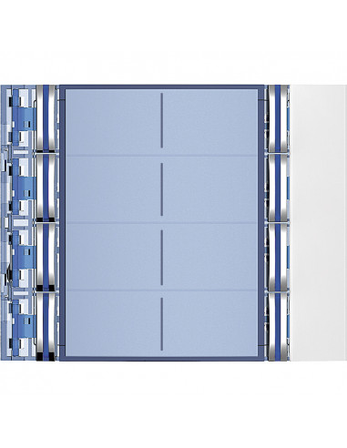 Façade Sfera New pour module électronique audio 8 appels/2 rangées Allwhite BTICINO 352182