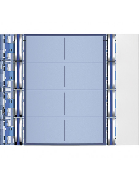Façade Sfera New pour module électronique audio 8 appels/2 rangées Allwhite BTICINO 352182
