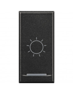Manette Axolute MyHOME BUS symbole lumière type poussoir 1 mod anthracite BTICINO HS4915BA 2