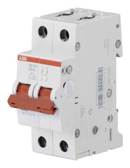 INTERRUPTEUR (SD200) 2 POLES 16A ABB 362001 2CDD282101R0016