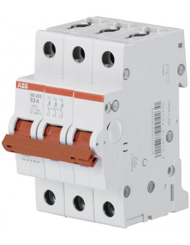 INTERRUPTEUR (SD200) 3 POLES 16A ABB 363001 2CDD283101R0016