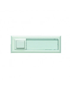 Bouton poussoir luminuex avec porte étiquette blanc URMET 51015 2