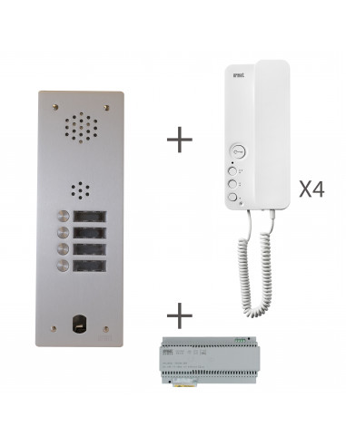 KIT AUDIO 1R 4BP 2 VOICE PROGRAMMÉ URMET KA83/104