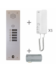 KIT AUDIO 1R 5BP 2 VOICE PROGRAMMÉ URMET KA83/105 2