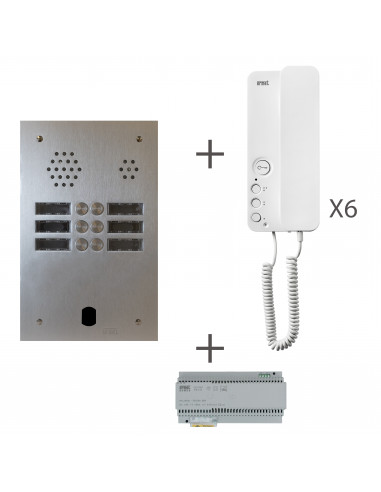KIT AUDIO 2R 6BP 2 VOICE PROGRAMMÉ URMET KA83/206