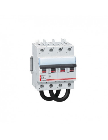 DISJONCTEUR BIPOLAIRE 4 MODULES COURBE B 16A 800V DC LEGRAND 414428
