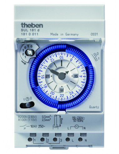 Interrupteur horaire mécanique avec réserve de marche THEBEN 1810151