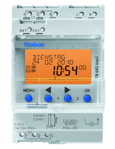 Interrupteur horaire digital annuel 2 c 230v THEBEN 6420100