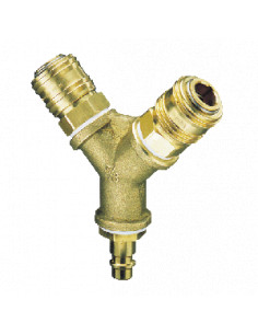 Double raccord d'air comprimé-MENNEKES 41442