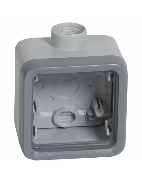 BOITIER PRESSE ETOUPE PG 1P GRIS COMPO. LEGRAND 069652