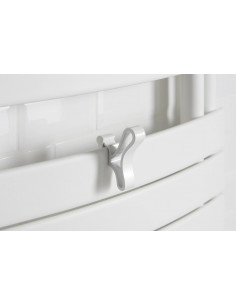 Patere Papillon Blanc pour seche-serviettes lames plates ADELIS NEFERTTITI NEFERTITI etroit ATLANTIC 850228 2