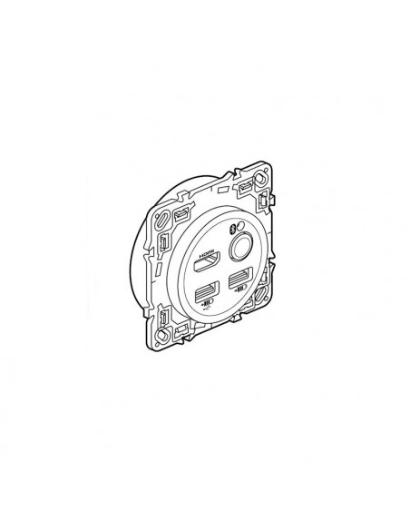 Prise Media Hub Light Céliane finition graphite LEGRAND 067375