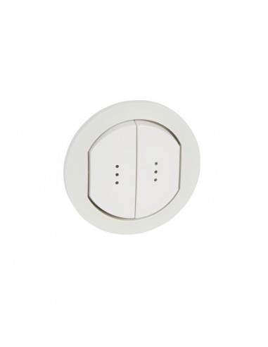 ENJOLIVEUR IP44 DOUBLE VOYANT BLANC LEGRAND 067804