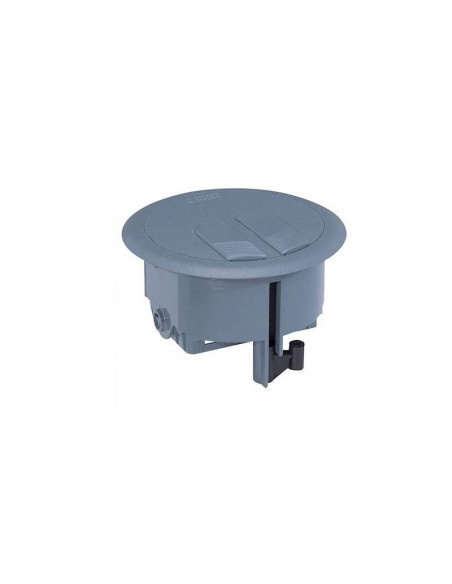 Boîte de sol 3 modules à équiper d'une prise 2P+T 2 modules et 1 prise RJ45 1 module Mosaic gris RAL7031 LEGRAND 089644
