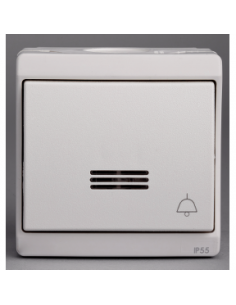 BOUTON POUSSOIR LUMINEUX PICTO SON. BLANC SCHNEIDER ENN39000