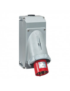 Socle Fiche inclinée P17 IP66/67 63A 380V~ à 415V~ 3P+N+T LEGRAND 555519 2