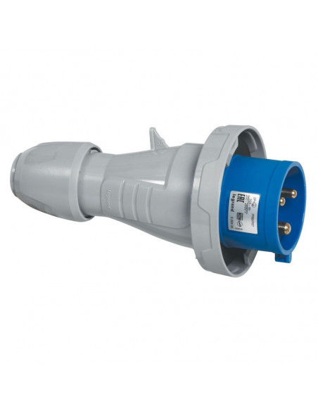 FICHE MOBILE DROITE P17 200/250V 16A 2P+T IP66/67 LEGRAND 555324
