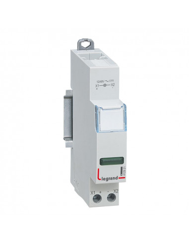 Voyant à LED CX³ simple 12V à 48V vert 1 module LEGRAND 412921