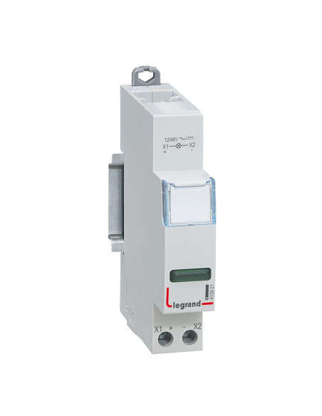 Voyant à LED CX³ simple 12V à 48V vert 1 module LEGRAND 412921