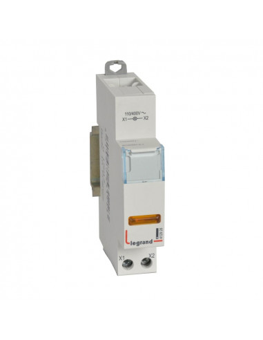 Voyant à LED CX³ simple de 110V~ à 400V~ jaune 1 module LEGRAND 412928