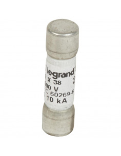 Fusible cylindrique 1000V 10x38mm gPV pour application photovoltaïque 20A LEGRAND 414630