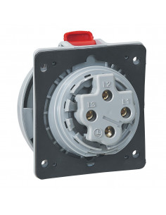Prise à entraxes unifiés P17 IP66/67 32A - 380V~ à 415V~ 3P+T LEGRAND 555488 2
