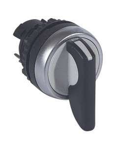 Bouton tournant non lumineux à levier IP69 Osmoz composable 3 positions droite et gauche rappel au centre 45° LEGRAND 023943 2