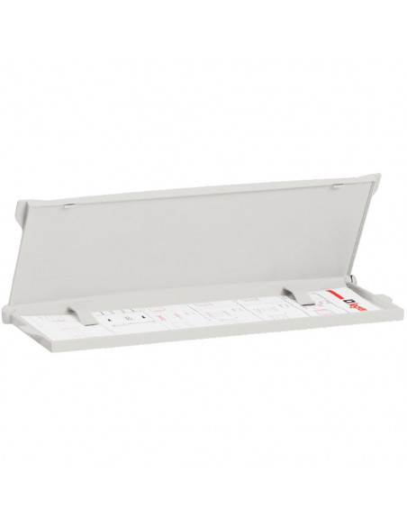Pochette rigide fermée autocollante pour plans plastique IP30 324x120x18mm RAL7035 LEGRAND 036582