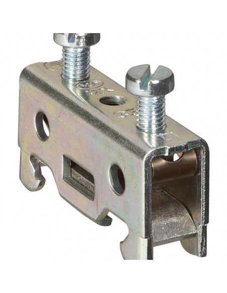 Bloc de jonction pour conducteur de protection à vis viking 3 avec 1 jonction bloc nu section 35mm² pas 15mm LEGRAND 037176