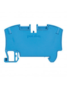 Bloc de jonction de passage à ressort viking 3 avec 1 jonction 2 conducteurs 1 entrée 1 sortie pas 12mm bleu LEGRAND 037204