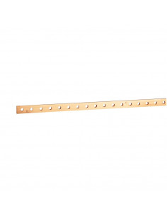 Barre cuivre plate rigide à trous taraudés section 15x4mm 200A ou 160A admissibles longueur 990mm LEGRAND 037433