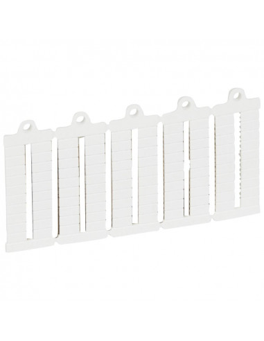 100 repères prédécoupés vierges pour bloc de jonction viking 3 pas 5mm LEGRAND 039500