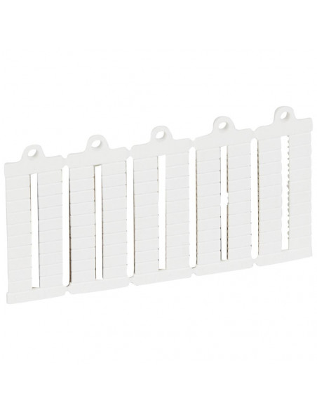 100 repères prédécoupés vierges pour bloc de jonction viking 3 pas 5mm LEGRAND 039500