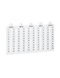 100 repères à lecture horizontale pour bloc de jonction viking 3 pas 6mm avec chiffres 1 à 10 LEGRAND 039515