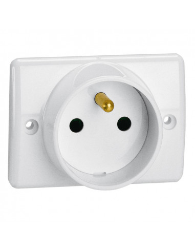 Prise à encastrer pour plinthe 2P+T 16A 250V~ blanc LEGRAND 050860