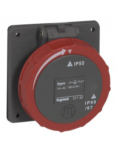 Prise à entraxes unifiés Hypra IP66/67-55 de 380V~ à 415V~ 3P+T+N plastique LEGRAND 051151
